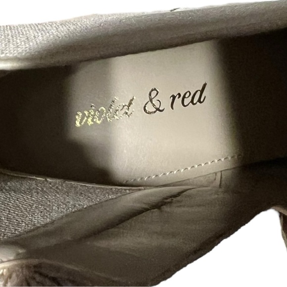 🌻NEW w.tags Violet & Red Minimalist Loaded Knit Cuff Bootie Women's Size 9 - Picture 8 of 9